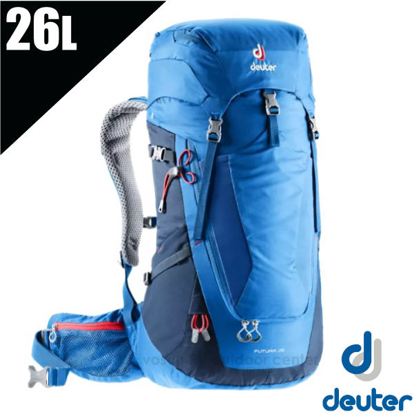 【德國 Deuter】Futura 26L 輕量網架式透氣背包(附原廠防水背包套)/Aircomfort 透氣網架背負系統/3400318 藍✿30E010